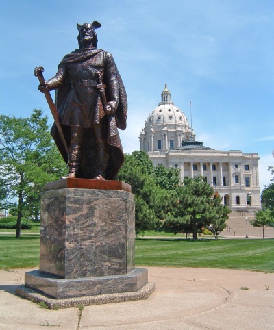 Statue of Leif Erikson at Minnesota State Capitol in St. Paul