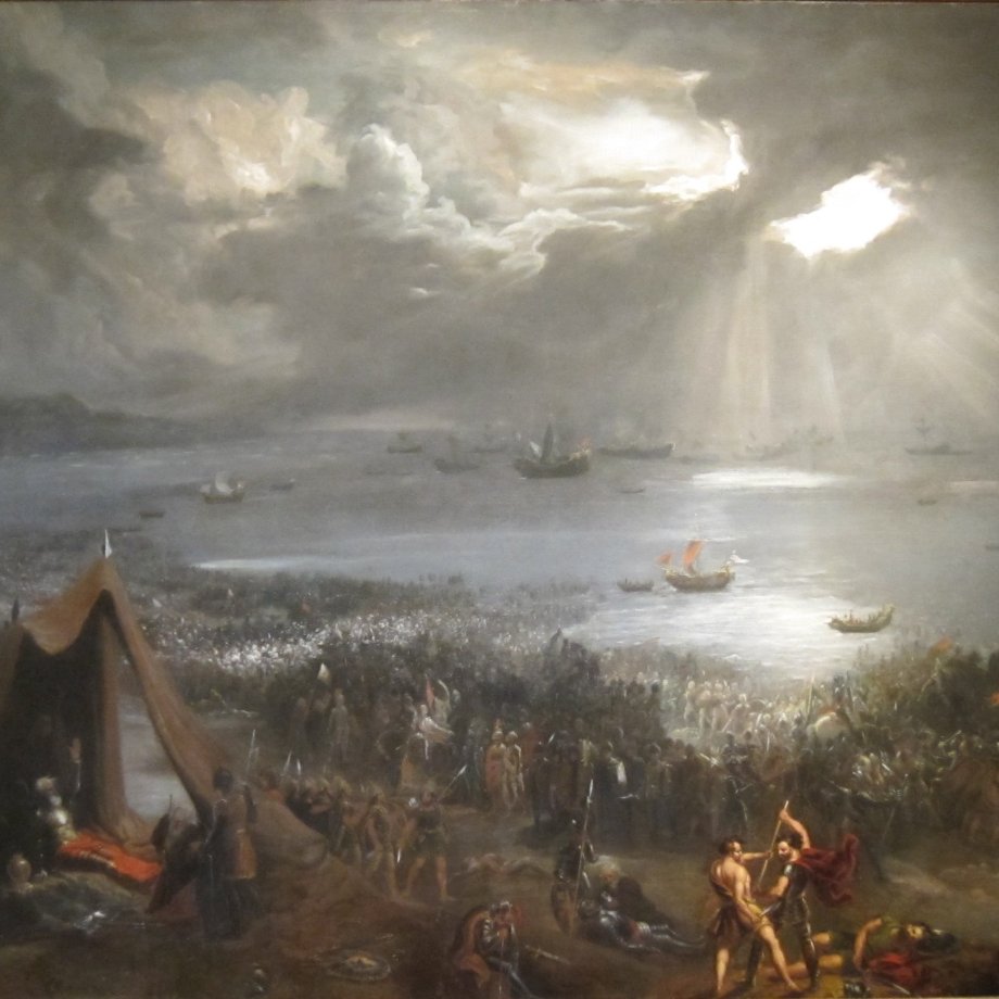 Battle of Clontarf, oil on canvas painting by Hugh Frazer, 1826